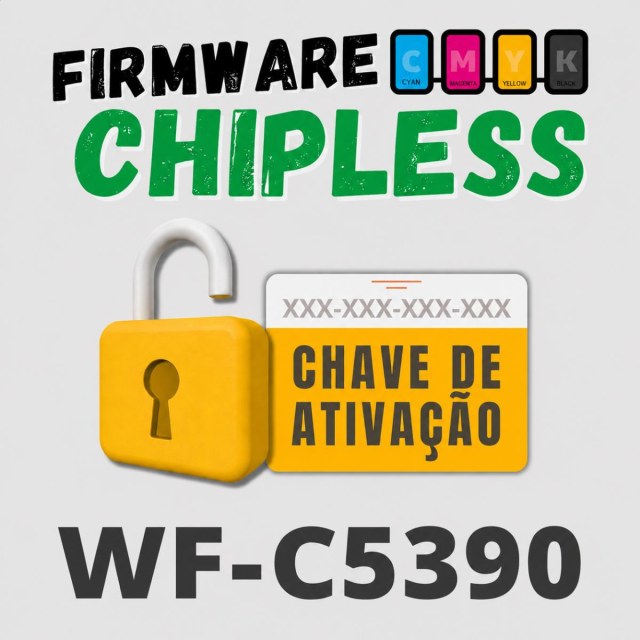 Epson WF-C5390 | Chave Key de Ativação Desbloqueio Firmware ChipLess