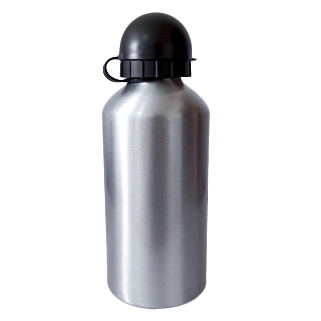 Squeeze de Alumínio Tampa Bolinha Resinado para Sublimação | 500ml - Prata