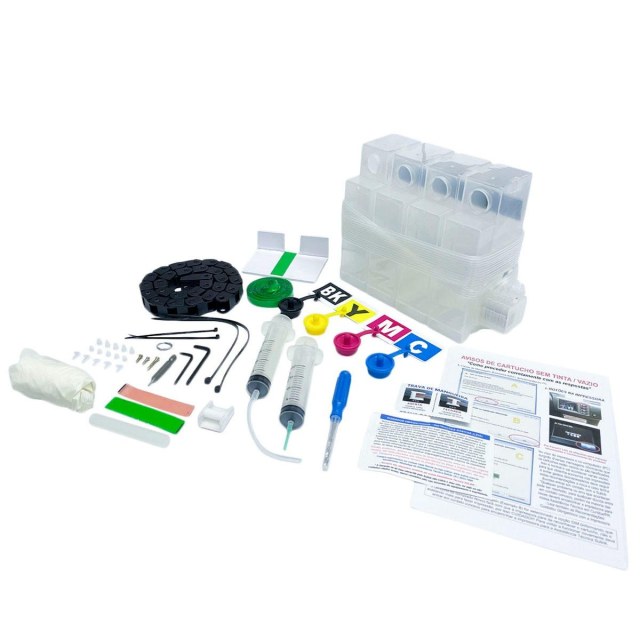 Bulk Ink para Plotter HP Designjet T120 e T130 24" para Instalação (Sem Cartucho - Utilizar Original HP) | Vazio