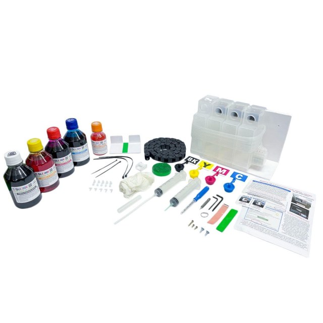 Bulk Ink para Plotter HP Designjet T520 e T530 36" para Instalação (Sem Cartucho - Utilizar Original HP) | Com Tinta Preto Fotográfico e Colorido Corante na Sulink