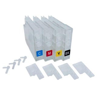 Cartucho Transparente com Bolsa de Ar para Bulk Ink HP 711 712 932 933 950 951 952 953 954 955 964 (SEM CHIP) | - Kit 4 Cores na Sulink