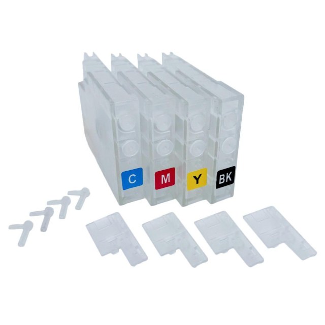 Cartucho Transparente com Bolsa de Ar para Bulk Ink HP 711 712 932 933 950 951 952 953 954 955 964 (SEM CHIP) | - Kit 4 Cores na Sulink