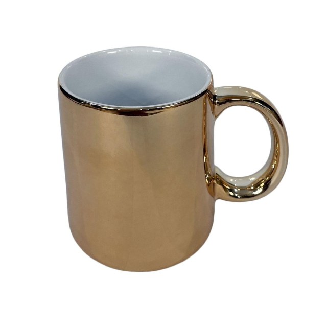 Caneca de Cerâmica Espelho 325ml para Sublimação | Bronze