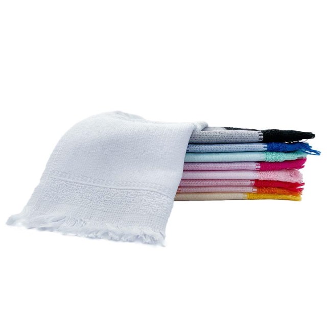 Toalha Social com Franja 23x35cm com Tarja para Sublimação