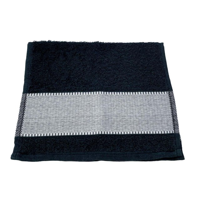 Toalha de Lavabinho 23x38,5cm com Tarja para Sublimação Preto