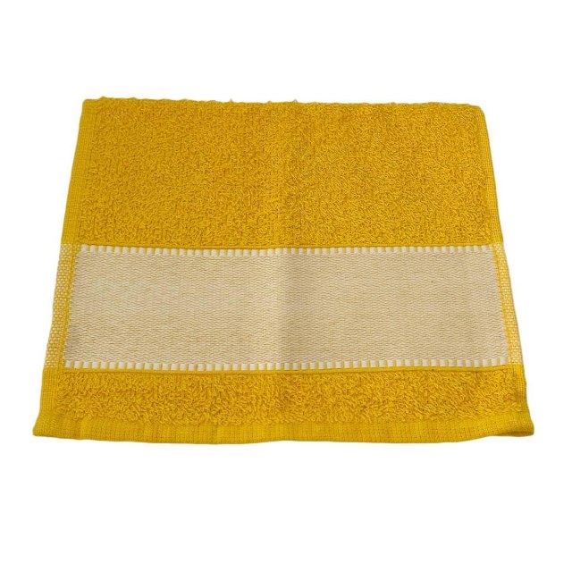 Toalha de Lavabinho 23x38,5cm com Tarja para Sublimação Amarelo Ouro