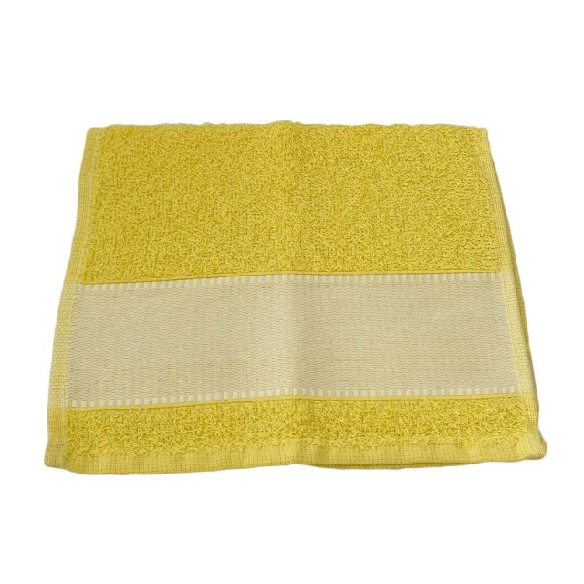 Toalha de Lavabinho 23x38,5cm com Tarja para Sublimação Amarelo Claro