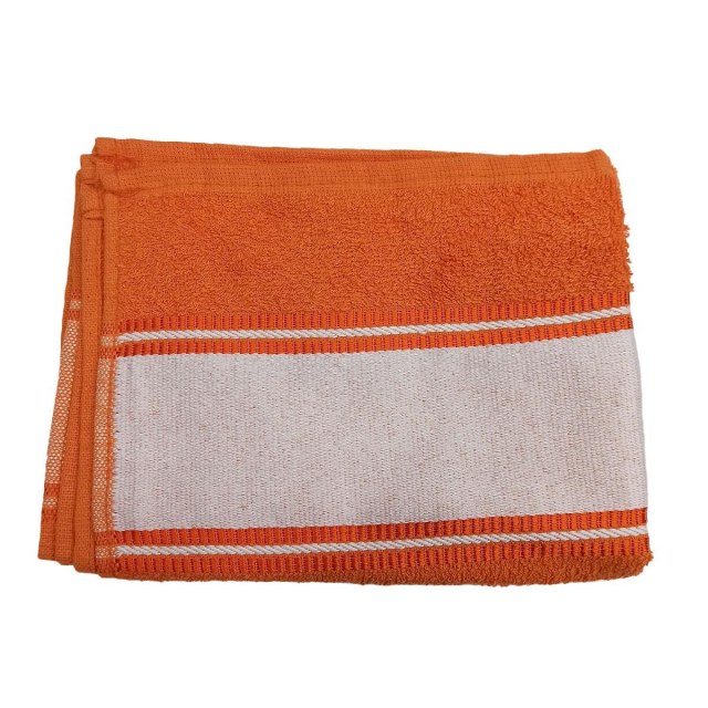Toalha de Rosto 48x70cm 330g/m² com Tarja para Sublimação Laranja Verão