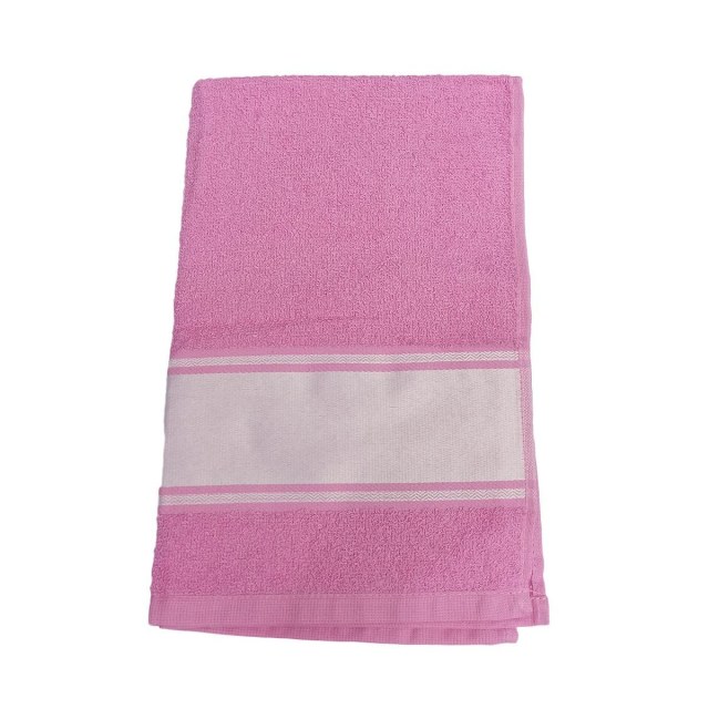 Toalha de Rosto 46x74cm 250g/m² com Tarja para Sublimação Rosa