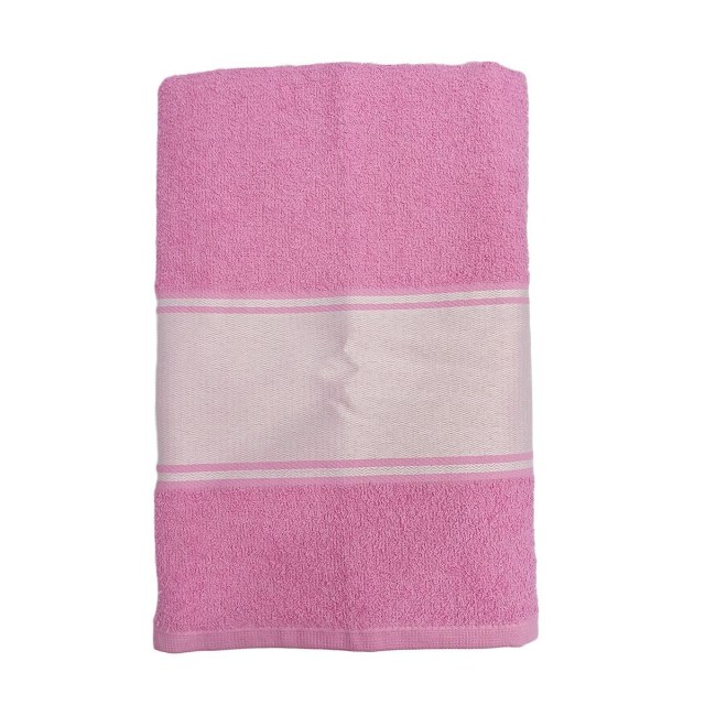 Toalha de Banho 65x135cm 250g/m² com Tarja para Sublimação Rosa