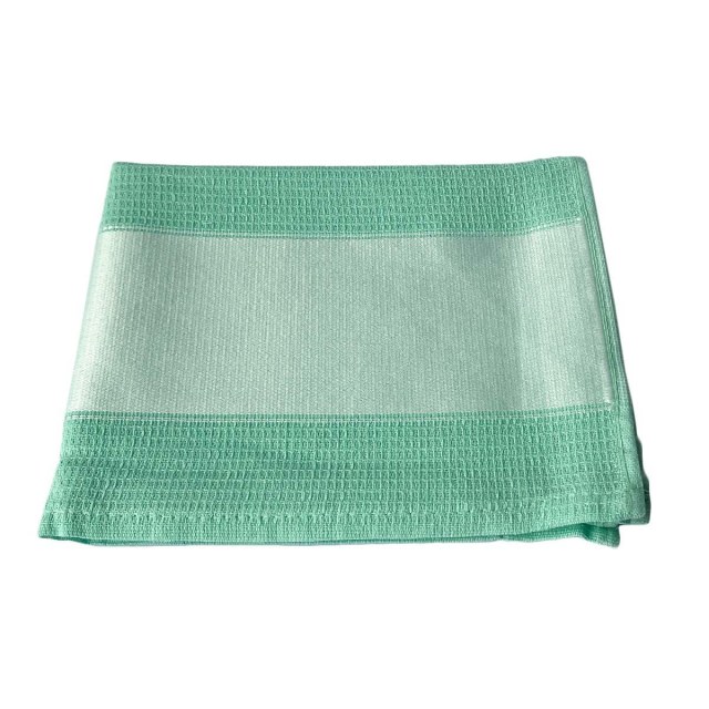 Pano de Copa de Pique SEM Renda 45x66cm com Tarja para Sublimação Verde Aqua