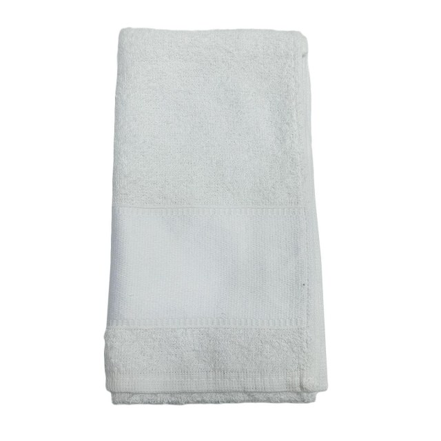 Toalha Fitness 30x80cm com Tarja para Sublimação Branco