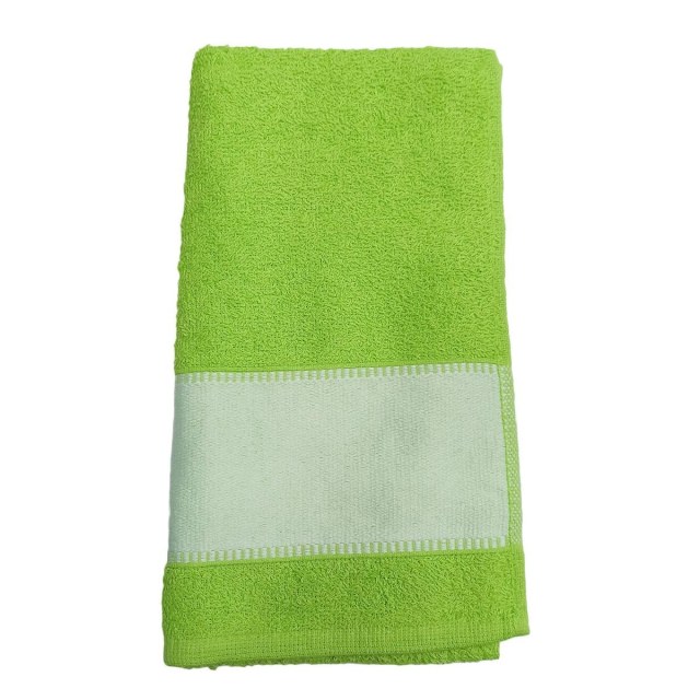 Toalha Fitness 30x80cm com Tarja para Sublimação Verde Limão