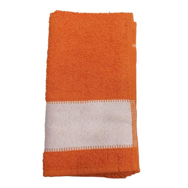 Toalha Fitness 30x80cm com Tarja para Sublimação Laranja Verão