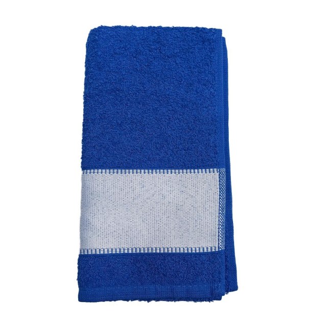 Toalha Fitness 30x80cm com Tarja para Sublimação Azul Royal