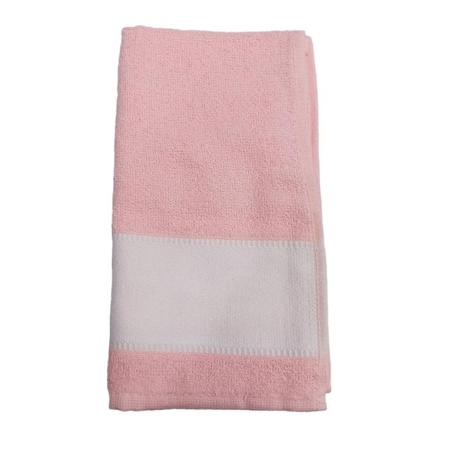 Toalha Fitness 30x80cm com Tarja para Sublimação Rosa Claro