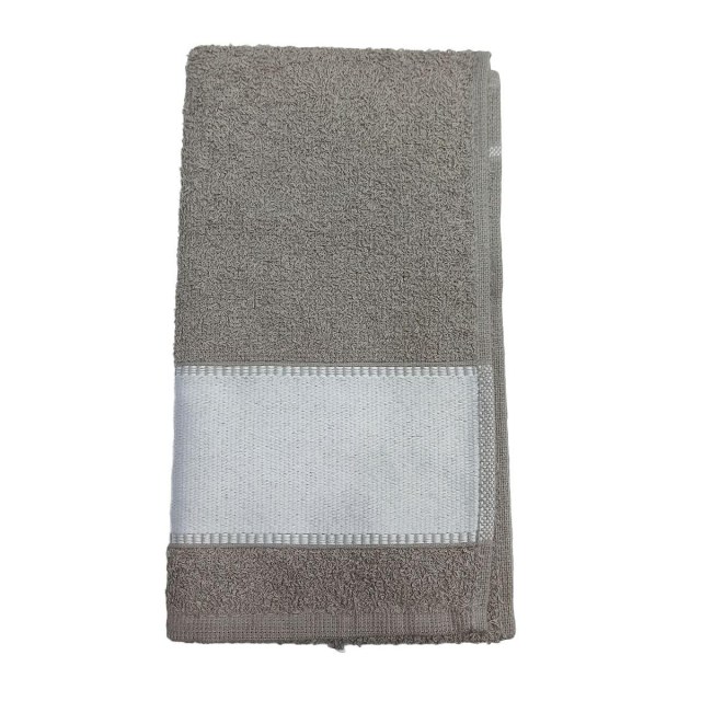 Toalha Fitness 30x80cm com Tarja para Sublimação Cinza Granito