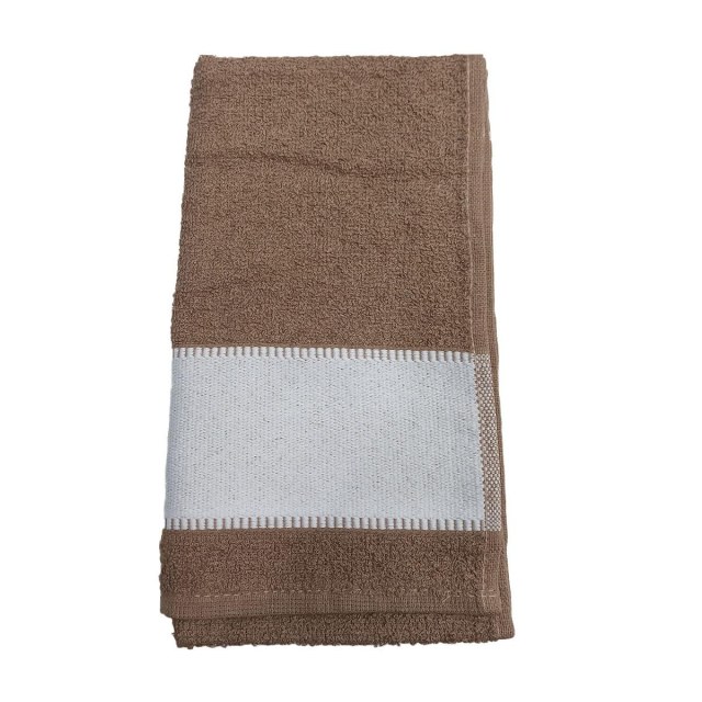 Toalha Fitness 30x80cm com Tarja para Sublimação Marrom Claro