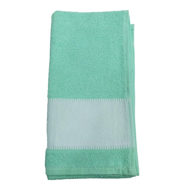 Toalha Fitness 30x80cm com Tarja para Sublimação Verde Aqua