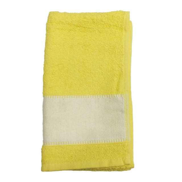 Toalha Fitness 30x80cm com Tarja para Sublimação Amarelo Claro