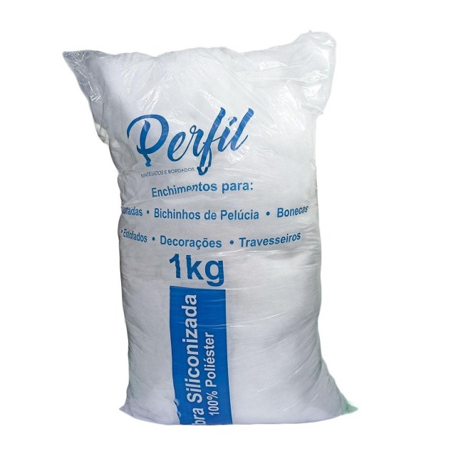Enchimento Fibra Siliconizada 100% Poliester Premium | Pacote com 1Kg