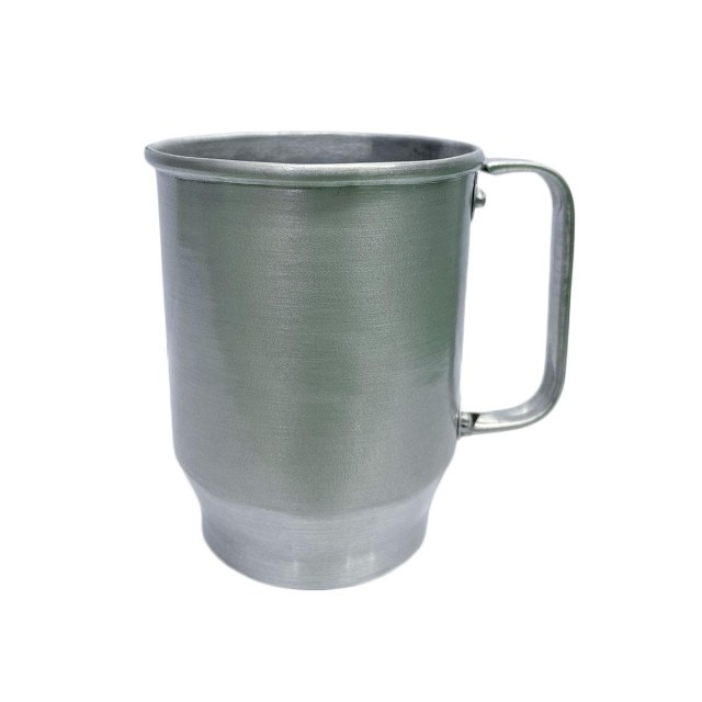 Caneca de Chopp de Alumínio Prata Inteira Escovada para Sublimação | Capacidade: 500ml