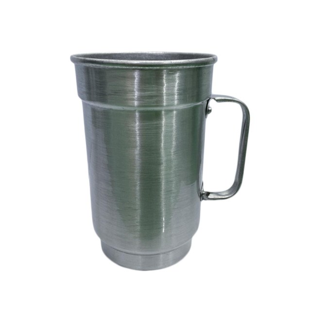 Caneca de Chopp de Alumínio Prata Inteira Lisa para Sublimação | Capacidade: 750ml