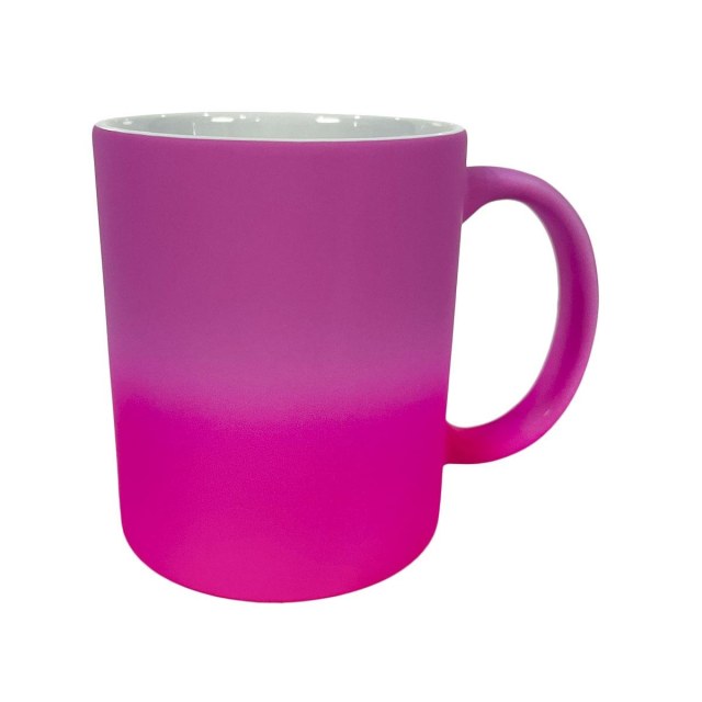 Caneca de Cerâmica Fluorescente Dual Color para Sublimação | Pink/Rosa