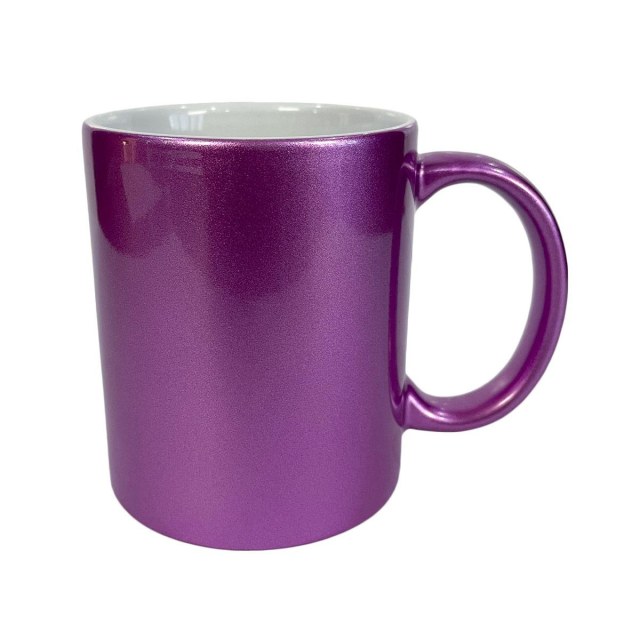 Caneca de Cerâmica Perolizada para Sublimação | Rosa