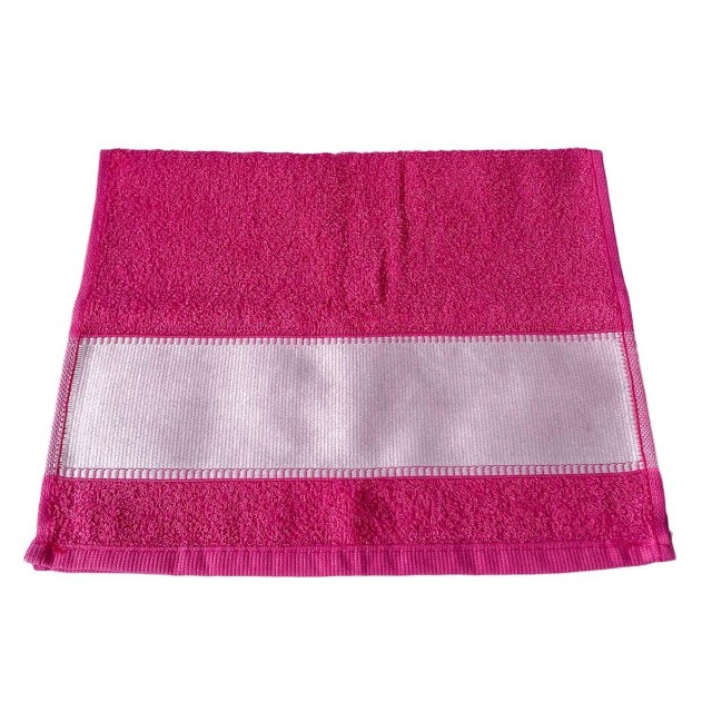 Toalha de Lavabo 28x46,5cm com Tarja para Sublimação Pink