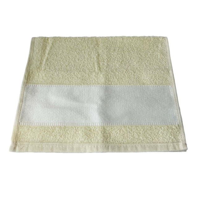 Toalha de Lavabo 28x46,5cm com Tarja para Sublimação Pérola