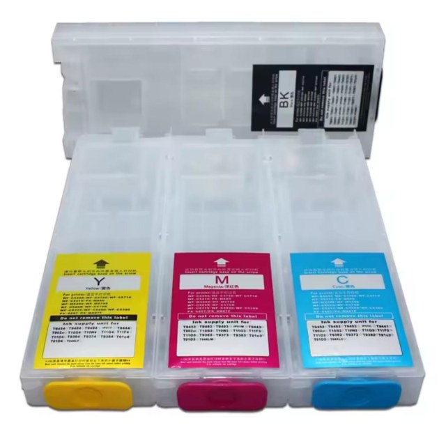 Cartucho Recarregável 4 Cores para Epson WorkForce WF-C5XXX (Ver Modelos na descrição) Modelo 2 | Sem Tinta, Sem Programação