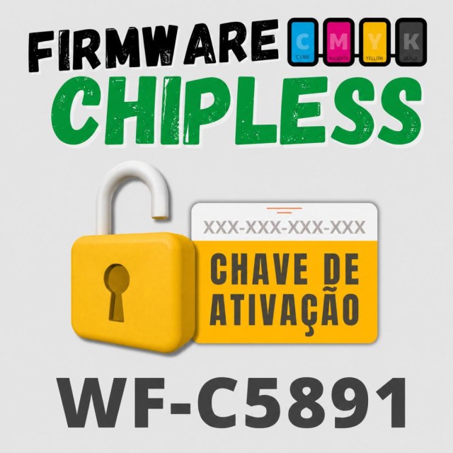 Epson WF-C5891 | Chave Key de Ativação Desbloqueio Firmware ChipLess
