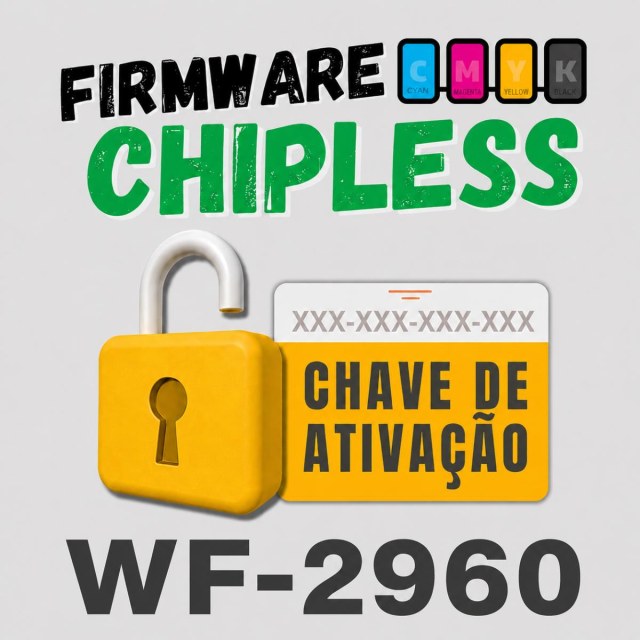 Epson WF-2960 | Chave Key para Ativação Firmware ChipLess