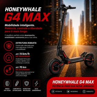 Patinete Elétrico HoneyWhale G4 Max 70KM 72KM/H na Sulink