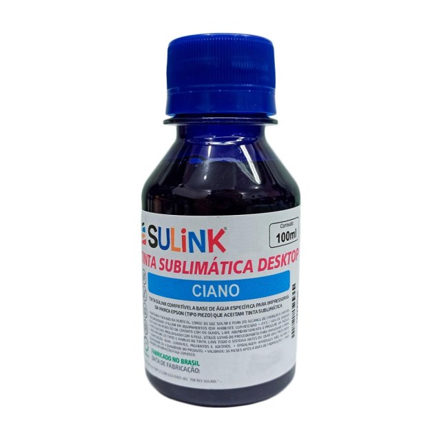 Tinta Sulink para Epson Desktop Sublimática | 100ml Ciano