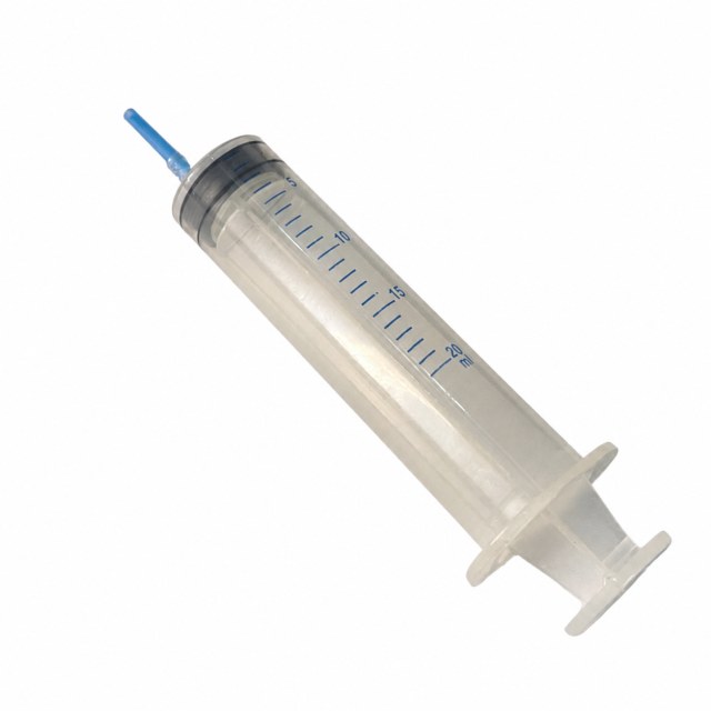 Seringa com Cano Rígido Azul 2cm (20ml) - Ideal para Recarga de Cartuchos e Bulk Ink