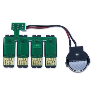Placa Reset Chip Full para Bulk Ink Epson 4 Cores | Modelo: 197-196R3G22 Botão Reset com Bateria na Sulink
