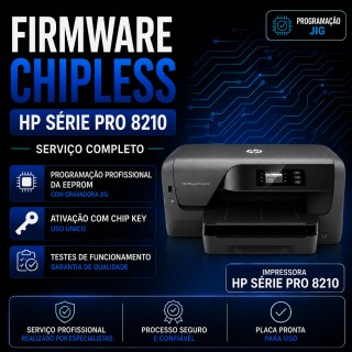 Firmware ChipLess Completo HP Série Pro 8210 | Programação EEPROM + Ativação com Chip Key na Sulink