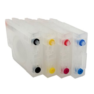 Cartucho Transparente com Bolsa de Ar para Bulk Ink HP 711 712 932 933 950 951 952 953 954 955 964 (SEM CHIP) | 4 Cores – Com Presilha para Mangueira na Sulink