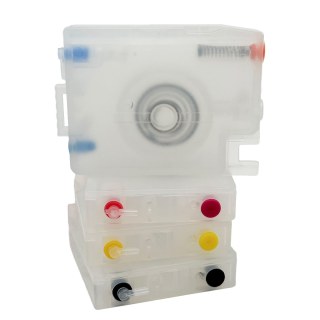 Cartucho Transparente com Bolsa de Ar para Bulk Ink HP 711 712 932 933 950 951 952 953 954 955 964 (SEM CHIP) | 4 Cores – Com Presilha para Mangueira na Sulink
