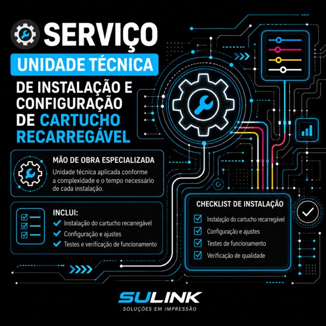 Serviço | Unidade Técnica de Instalação e Configuração de Kit Cartucho Recarregável