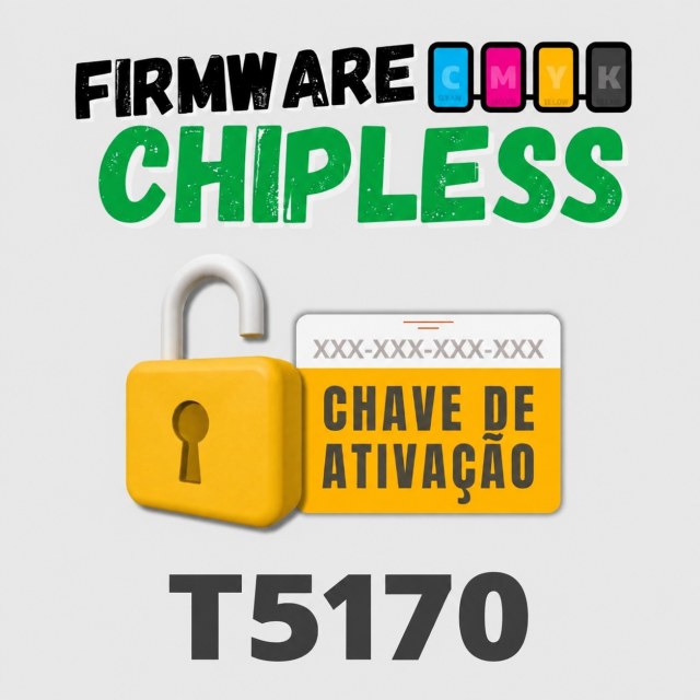 Epson T5170 | Chave Key de Ativação Desbloqueio Firmware ChipLess