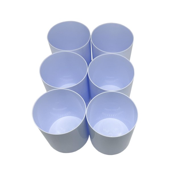 Kit 6 Copos de Plástico Polímero 330ml para Sublimação (ADP) | Branco em Sulink