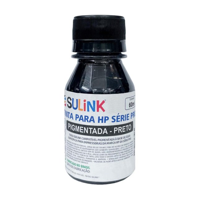 Tinta Sulink para HP Série PRO Pigmentada | 60ml