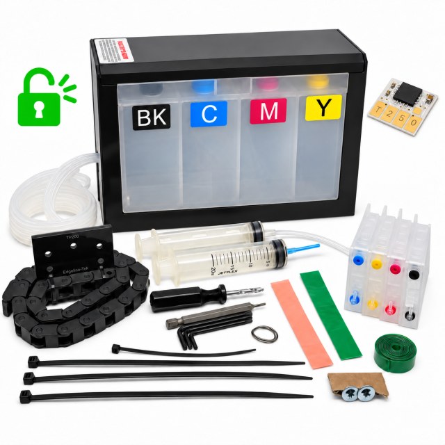Bulk Ink para Plotter HP T250 T230 T210 A1 24" para Instalação com Cartucho | Vazio, Com Programação | Cliente deve enviar Placa Lógica em Sulink