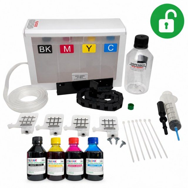 Bulk Ink para Plotter Epson T3170 A1 24" para Instalação com Cartucho | Corante, Com Programação