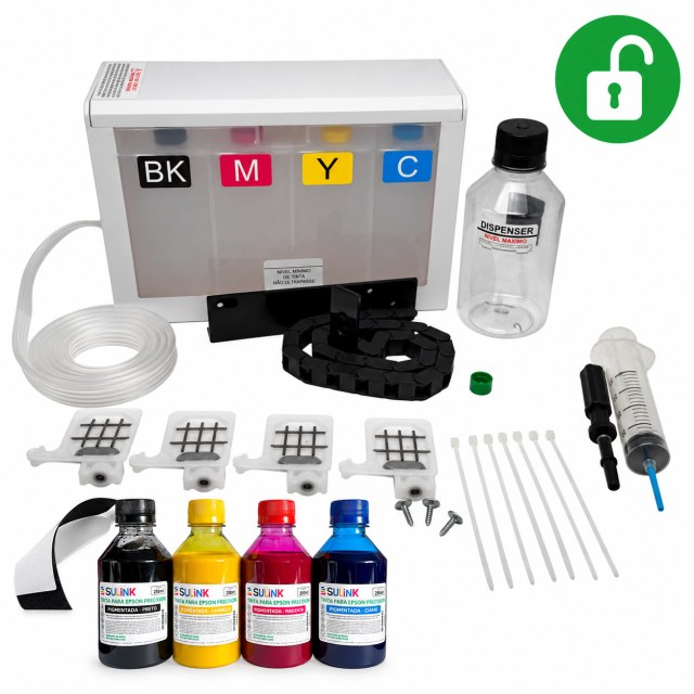 Bulk Ink para Plotter Epson T3170 A1 24" para Instalação com Cartucho | Pigmentado, Com Programação