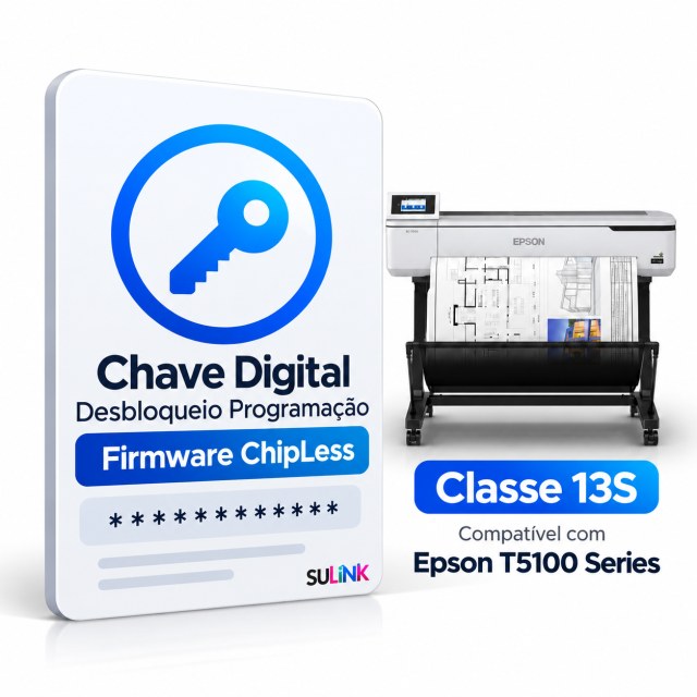 Chave Key de Ativação Firmware ChipLess para Impressora Epson | Classe 13S