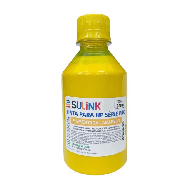 Tinta Sulink para HP Série PRO Pigmentada | 250ml Amarelo